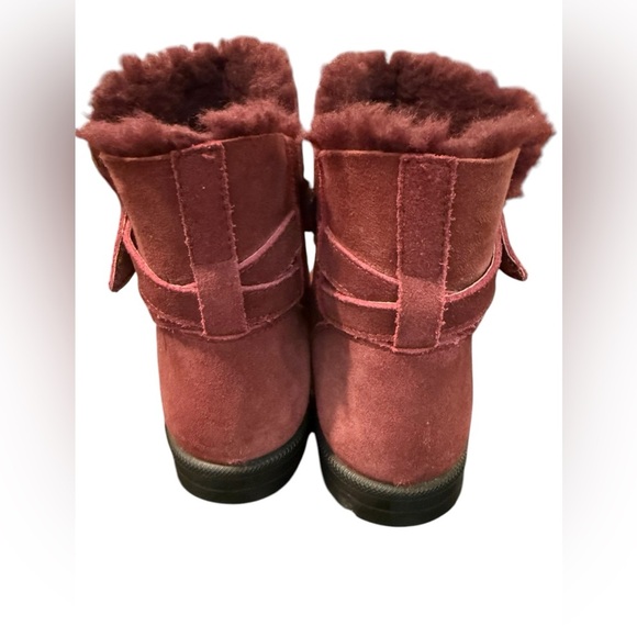 Abeo REGINA Neutral Support Shearling Ankle Boots winter warm comfort Burgundy - Picture 5 of 11